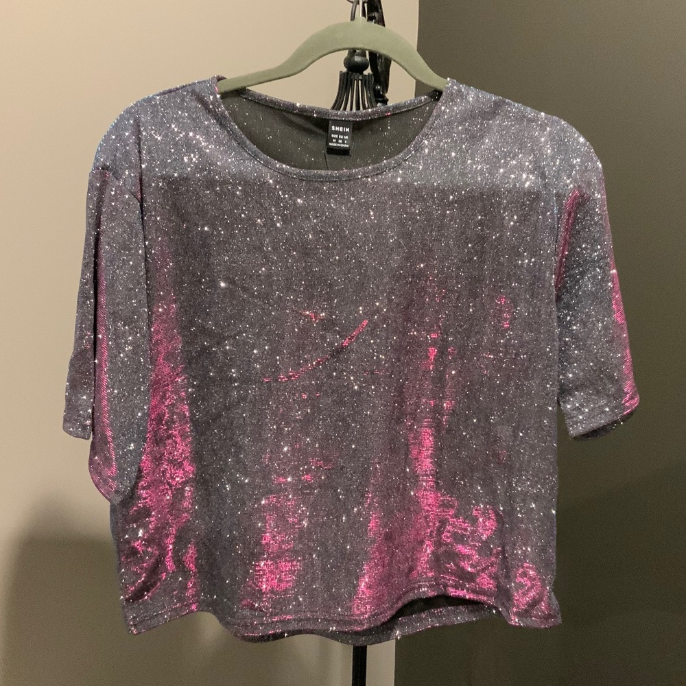 Insanely shiny sparkly crop top